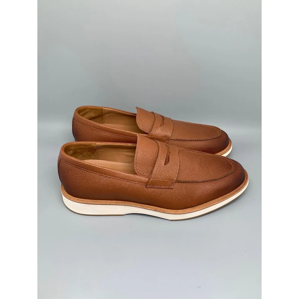 Allen Edmonds Benson Leather Brown Penny Loafers 8289 Men's Sz 13 D